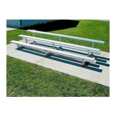 Gt Grandstands By Ultraplay 3 Row National Rep Aluminum Bleacher, 21' Long, Single Footboard NB-0321ASTD